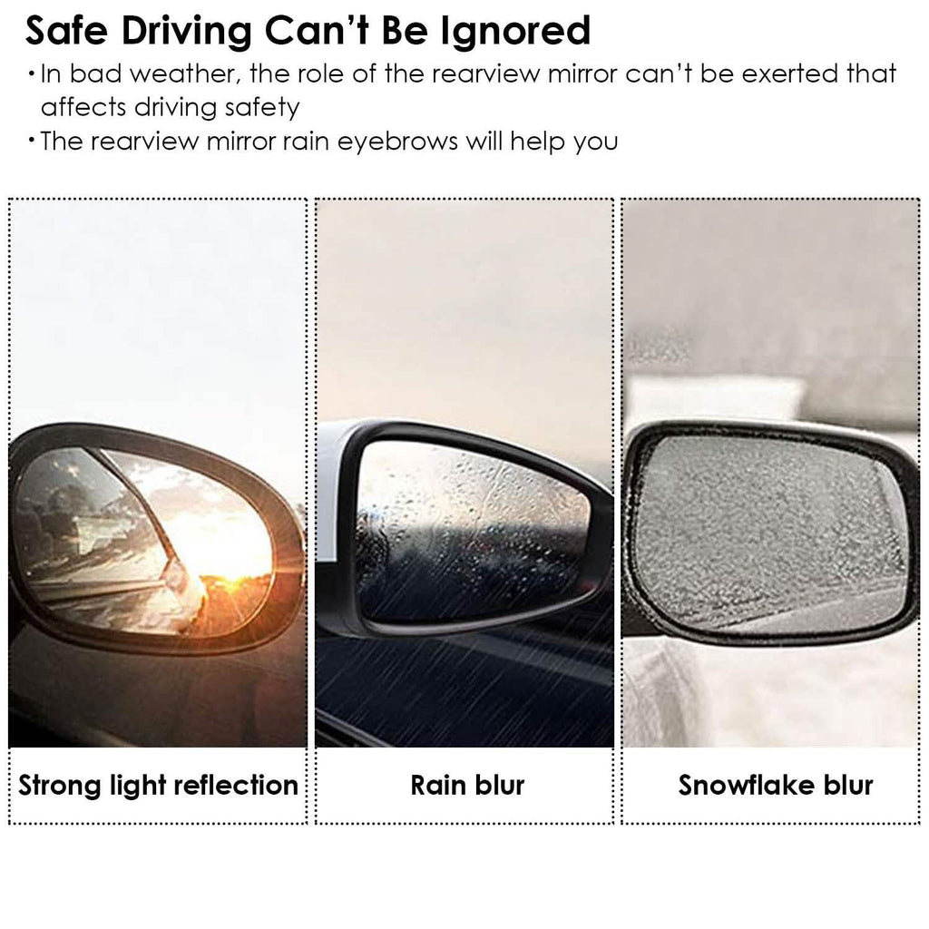 2 pièces : Protection de rétroviseur latéral contre la pluie