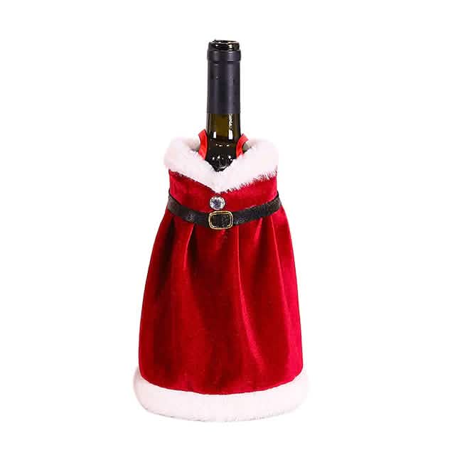 2個セット：クリスマスワインボトルカバーメリークリスマスデコレーション