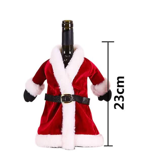 2個セット：クリスマスワインボトルカバーメリークリスマスデコレーション