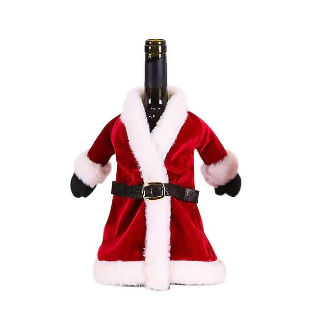 2個セット：クリスマスワインボトルカバーメリークリスマスデコレーション