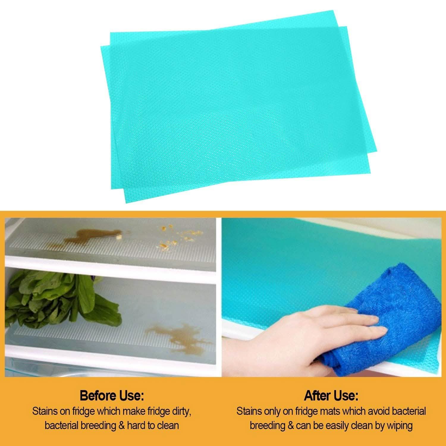 2 pièces : Tapis de réfrigérateur faciles à nettoyer