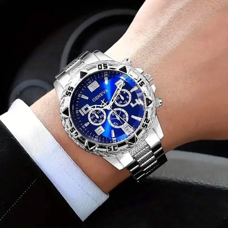 2 pièces : Montre-bracelet à quartz haut de gamme pour homme