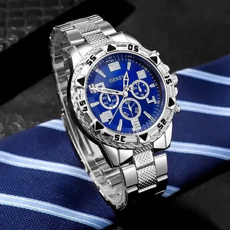 2 pièces : Montre-bracelet à quartz haut de gamme pour homme