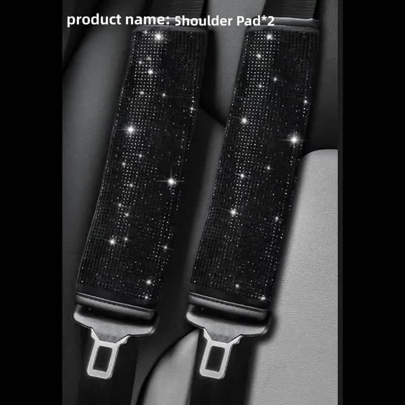 Lot de 2 : Protections de ceinture de sécurité en cuir de luxe