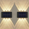 2-Pieces: Outdoor Wall Light Solar Waterproof LED Light