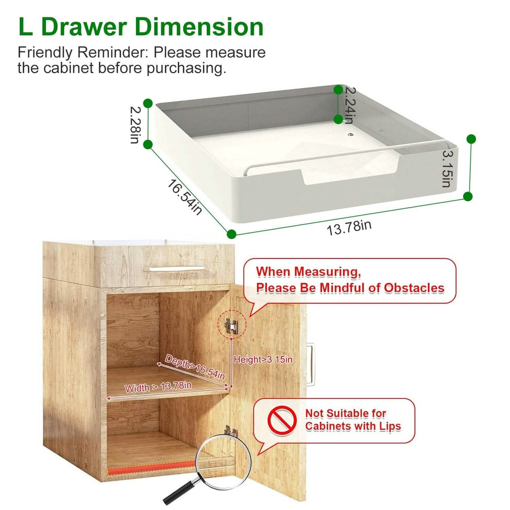 2-Pieces: Pull Out Cabinet Organizers