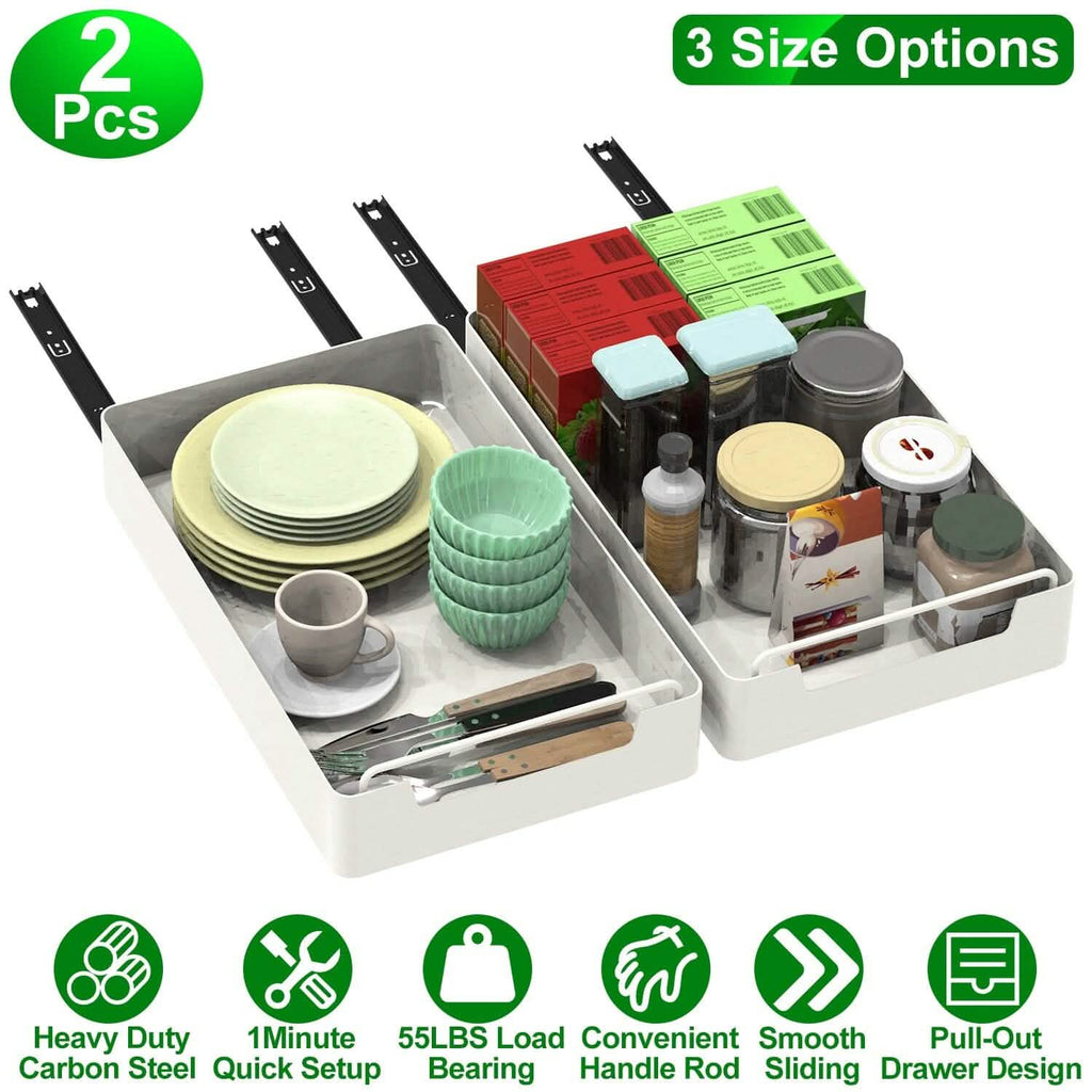2-Pieces: Pull Out Cabinet Organizers