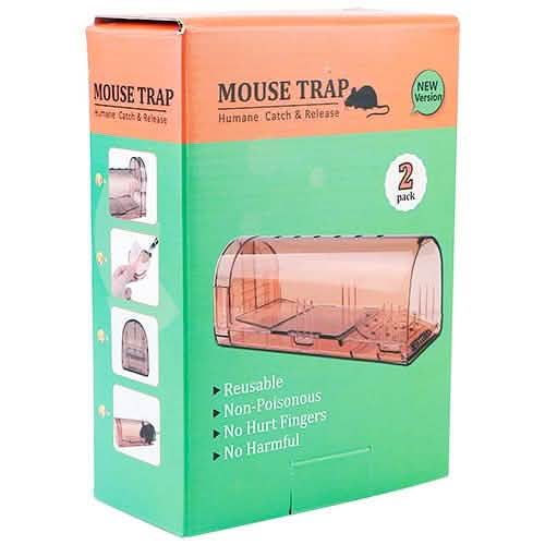 2-Pieces: Reusable Humane Mouse Trap