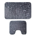 2-Pieces Set: Bathroom Rugs Luxury Flannel Non-Slip