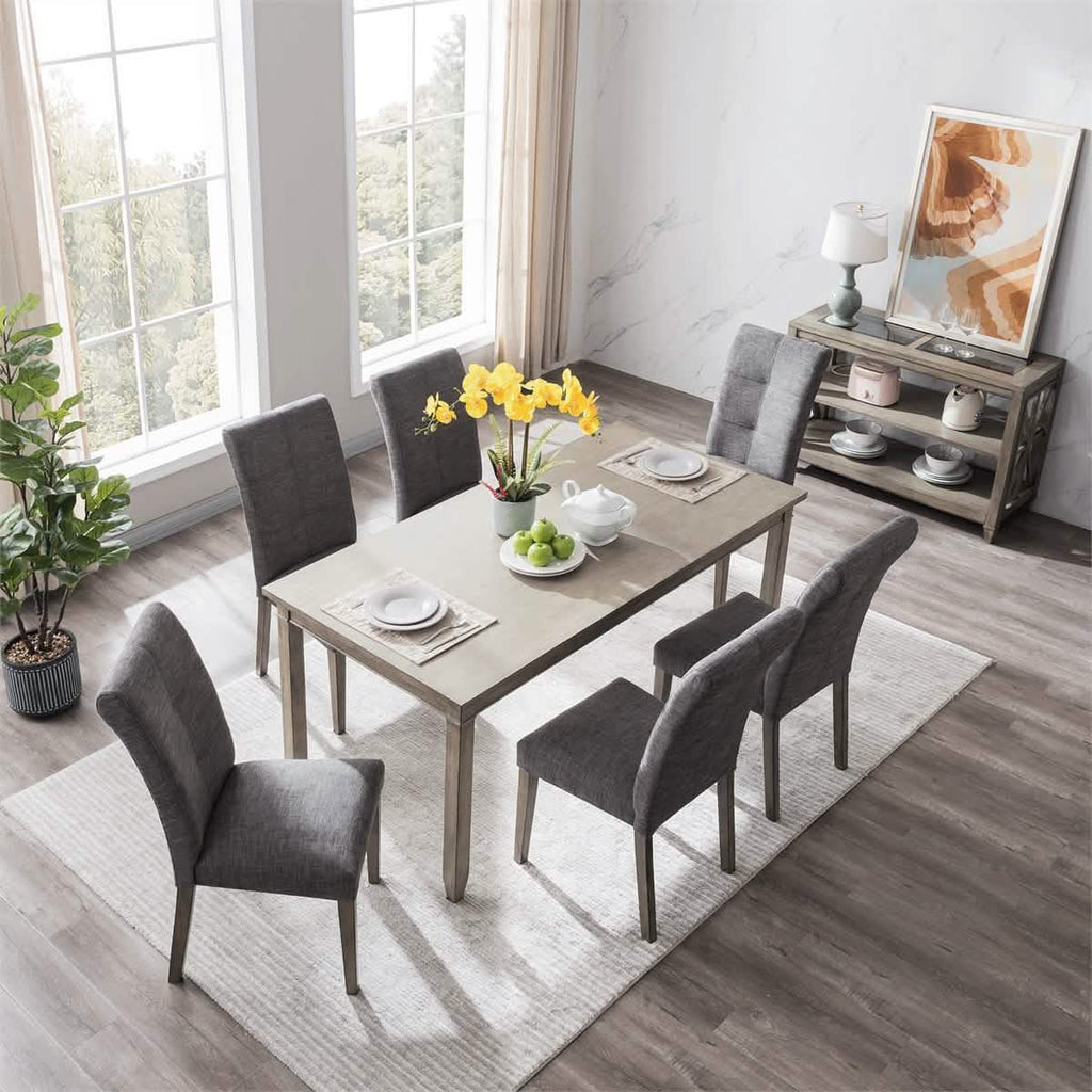 2-Pieces Set: Dining Room Chairs with Solid Wood Legs