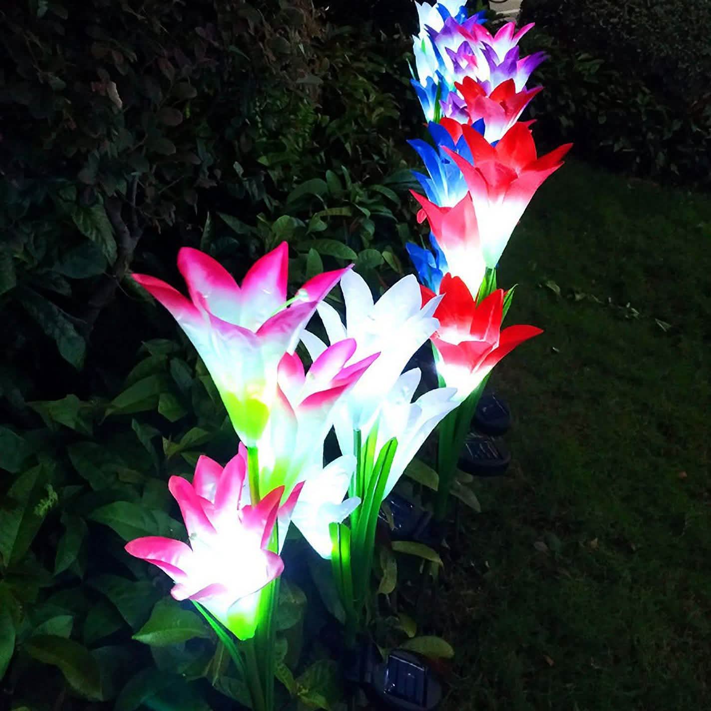2 pièces : Lampes Solaires de Jardin Extérieures