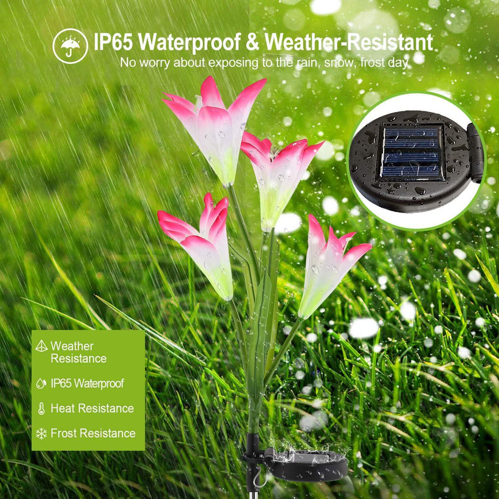 2 pièces : Lampes Solaires de Jardin Extérieures