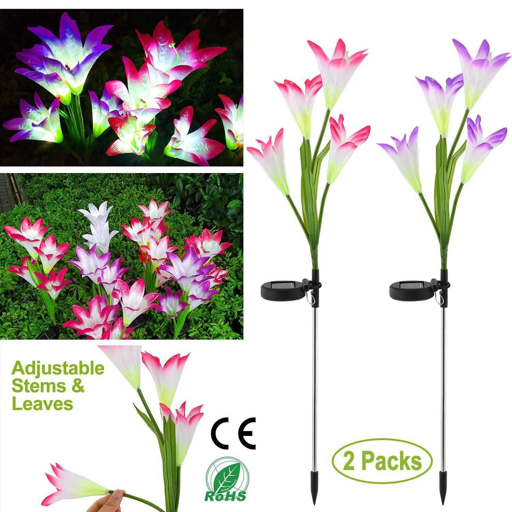 2 pièces : Lampes Solaires de Jardin Extérieures