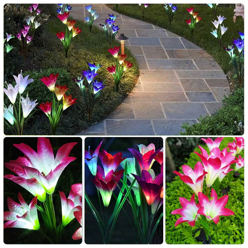 2 pièces : Lampes Solaires de Jardin Extérieures