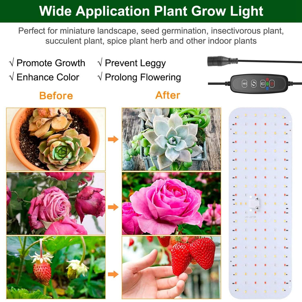 2個セット：超薄型LED植物育成ライト 126LED搭載 室内植物用