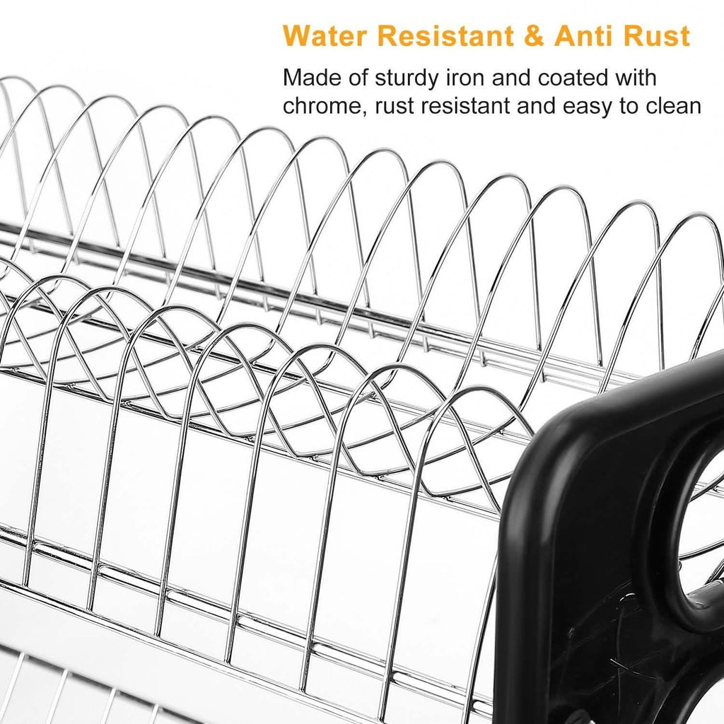 2-Tier Dish Drying Rack Drainboard Set