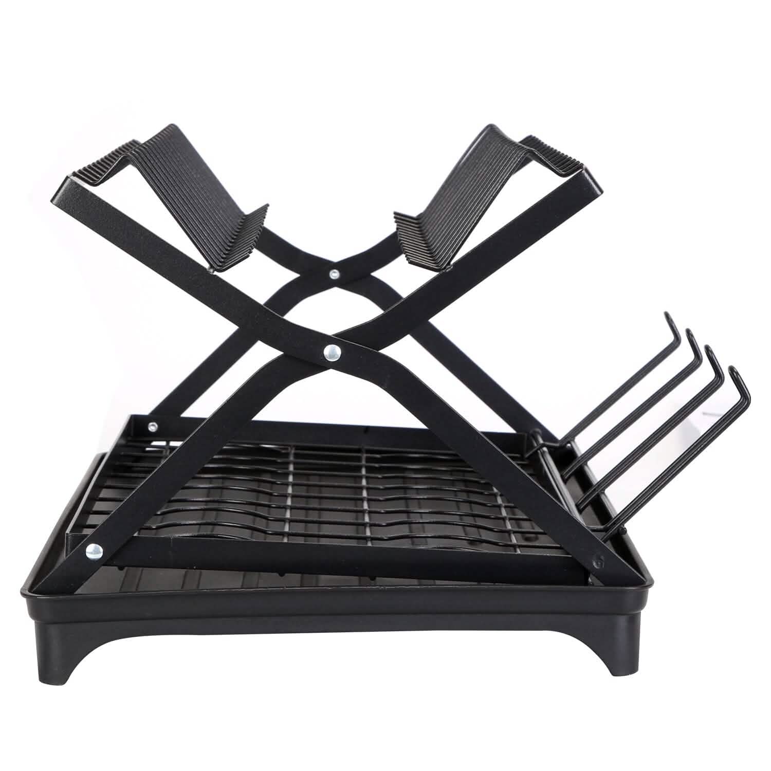 2-Tier Dish Drying Rack with Cup Holder and Drainboard