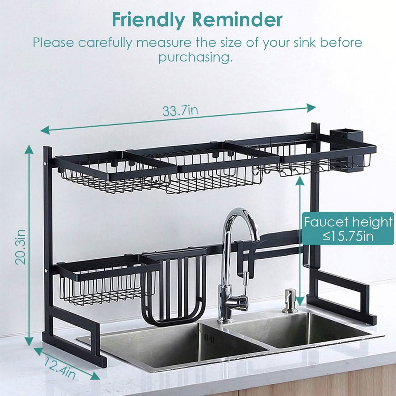 2-Tier Over the Sink Dish Drying Rack