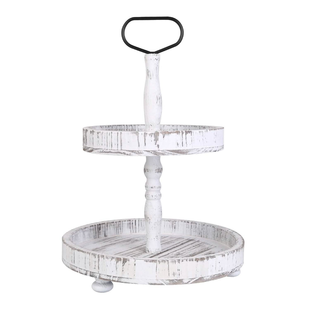 2-Tier Serving Tray Round Farmhouse Kitchen