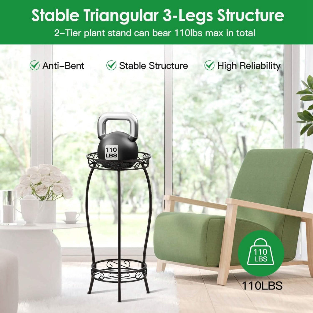 2-Tier Tall Plant Stand Rack Holder