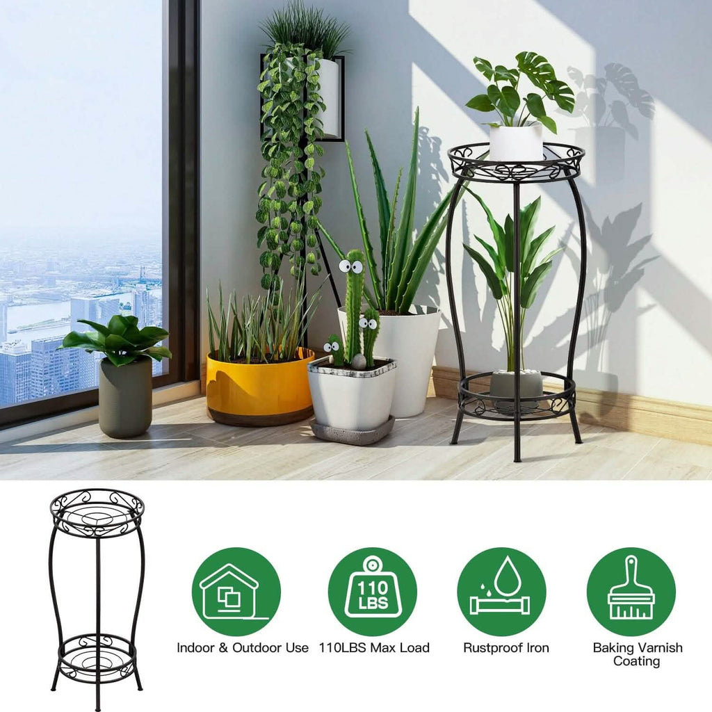 2-Tier Tall Plant Stand Rack Holder