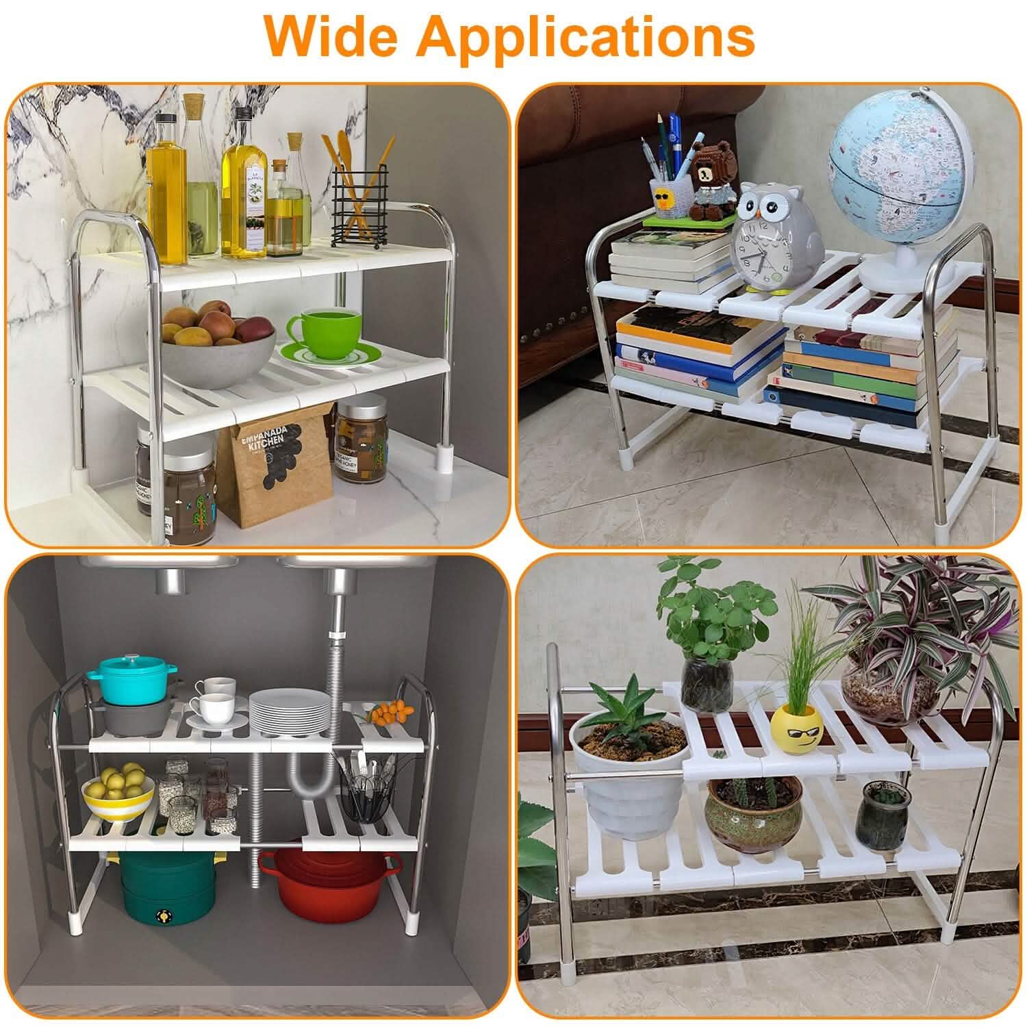 Organisateur d'évier à 2 étages, support de rangement rétractable pour cuisine