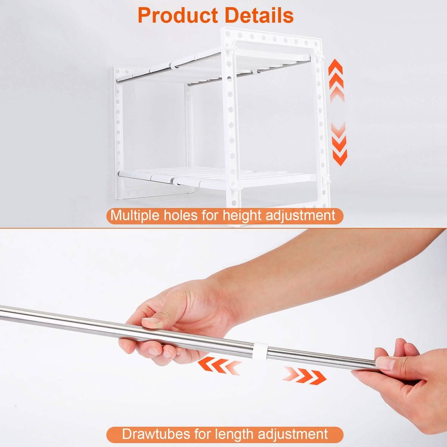 2-Tier Under Sink Organizer Retractable Space Saving Storage