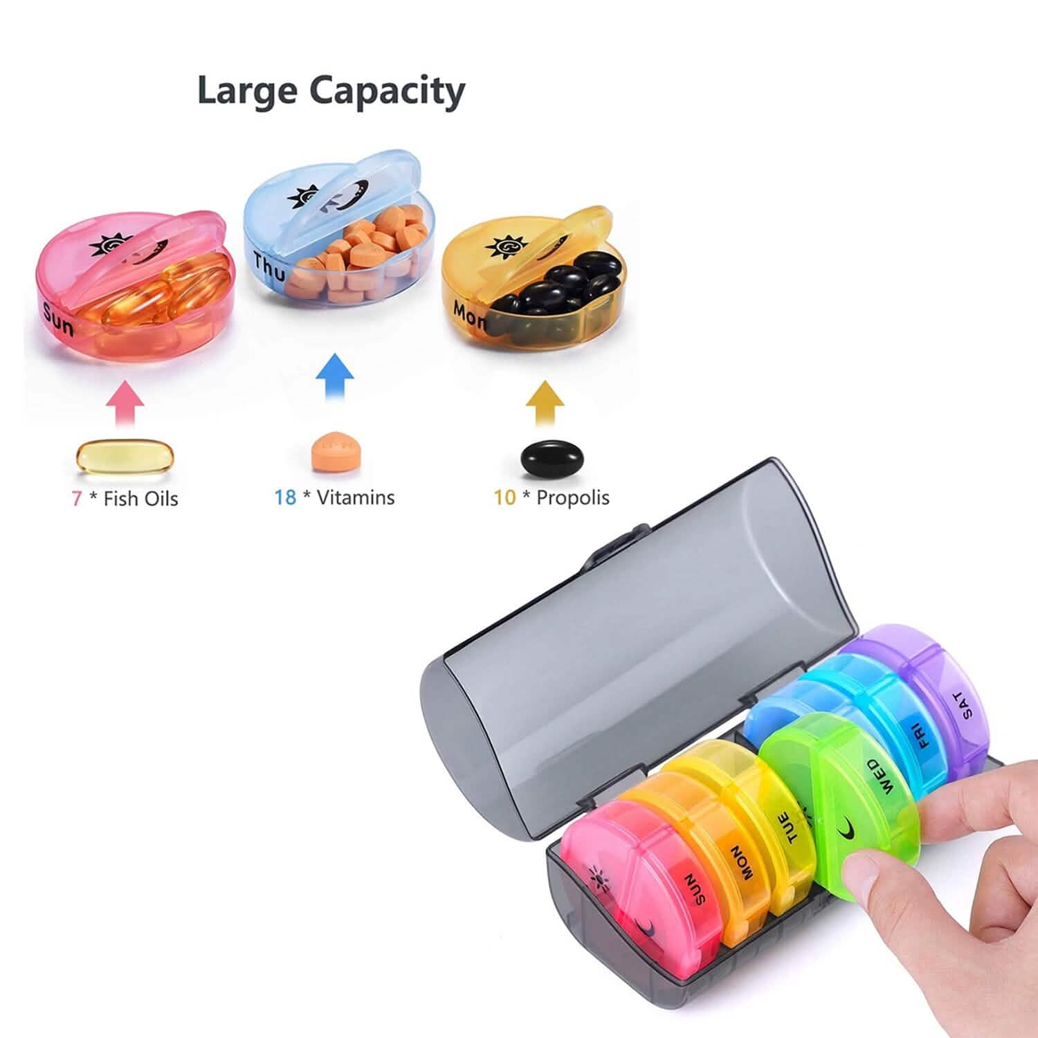 2 Times A Day Weekly Pill Organizer