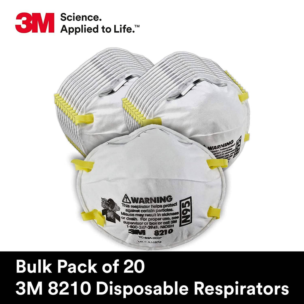 Lot de 20 : Respirateur anti-particules 3M 8210, équipement de protection individuelle