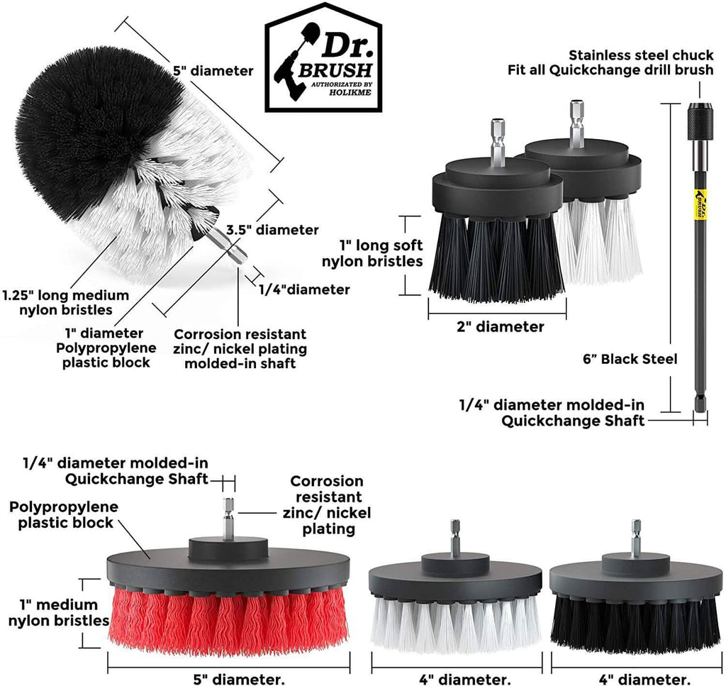 20-Pack: Holikme Drill Brush Attachments Set