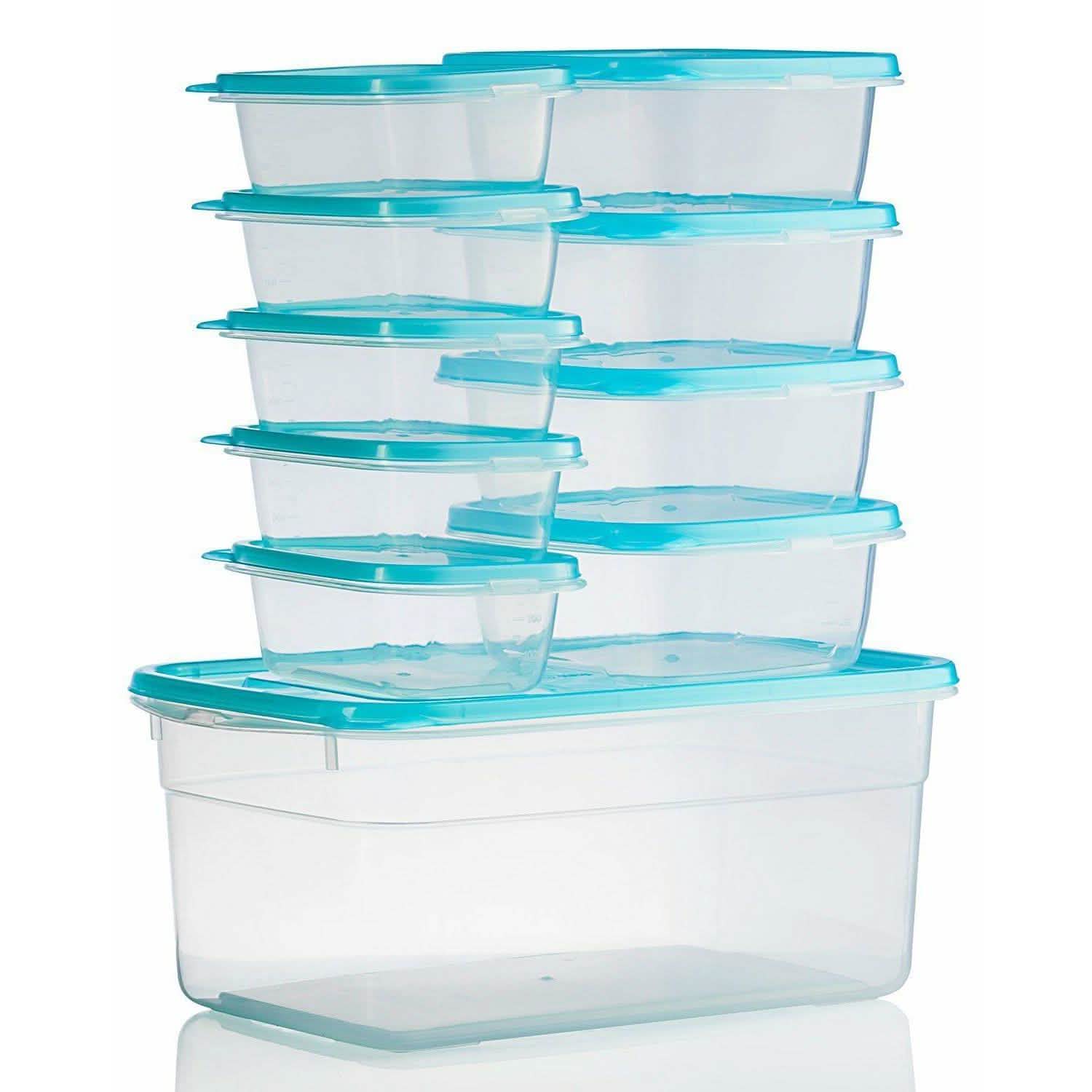20-Piece Set: Chef's Star BPA-Free Reusable Microwavable Meal Prep Containers