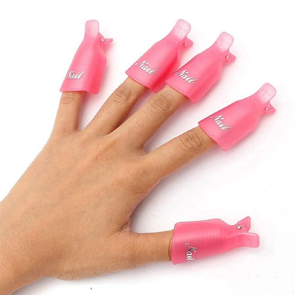 Lot de 20: Pinces de trempage en acrylique pour ongles, dissolvant de vernis gel UV