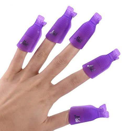 Lot de 20: Pinces de trempage en acrylique pour ongles, dissolvant de vernis gel UV