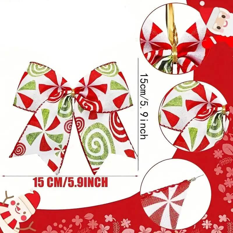 20-Pieces: Christmas Tree Bow Decorations