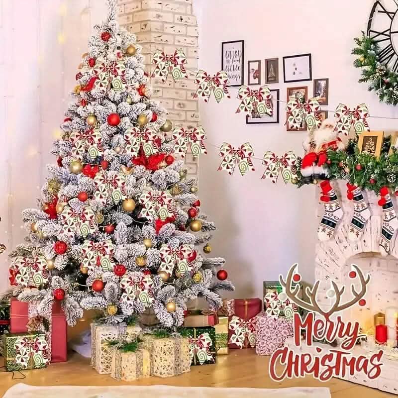 20-Pieces: Christmas Tree Bow Decorations