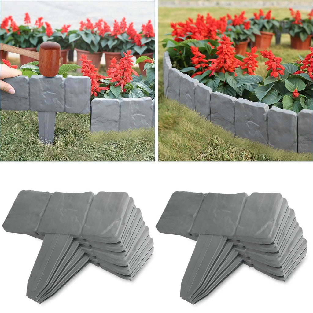 20-Pieces: Plastic Cobbled Stone Effect