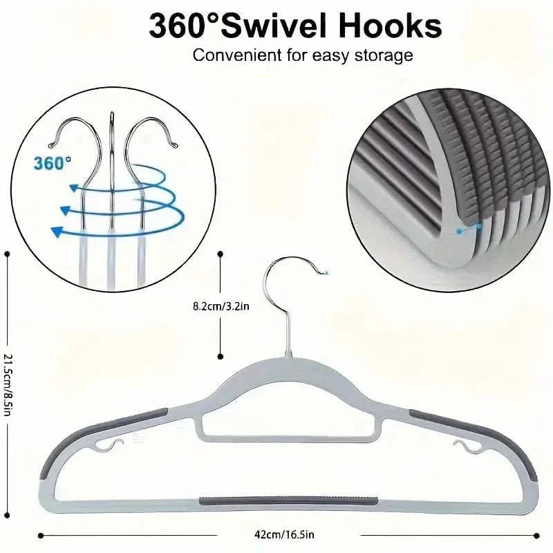 20-Pieces: Slip Traceless Clothes Racks, Sturdy Heavy Duty Coat Durable Hangers