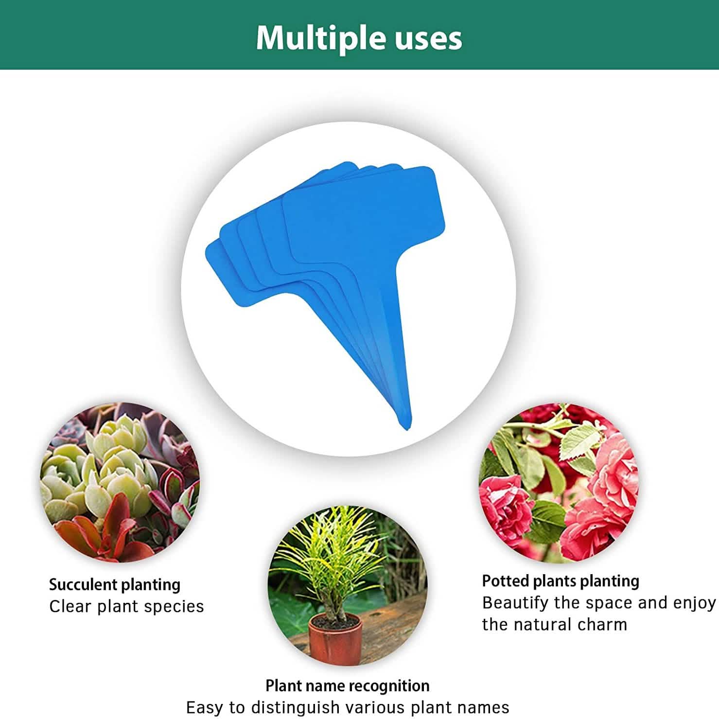 200 pièces : Étiquettes en T en plastique pour plantes, pour pépinière et jardin