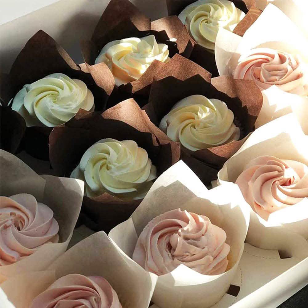 200 pièces : caissettes de cuisson pour cupcakes motif tulipe