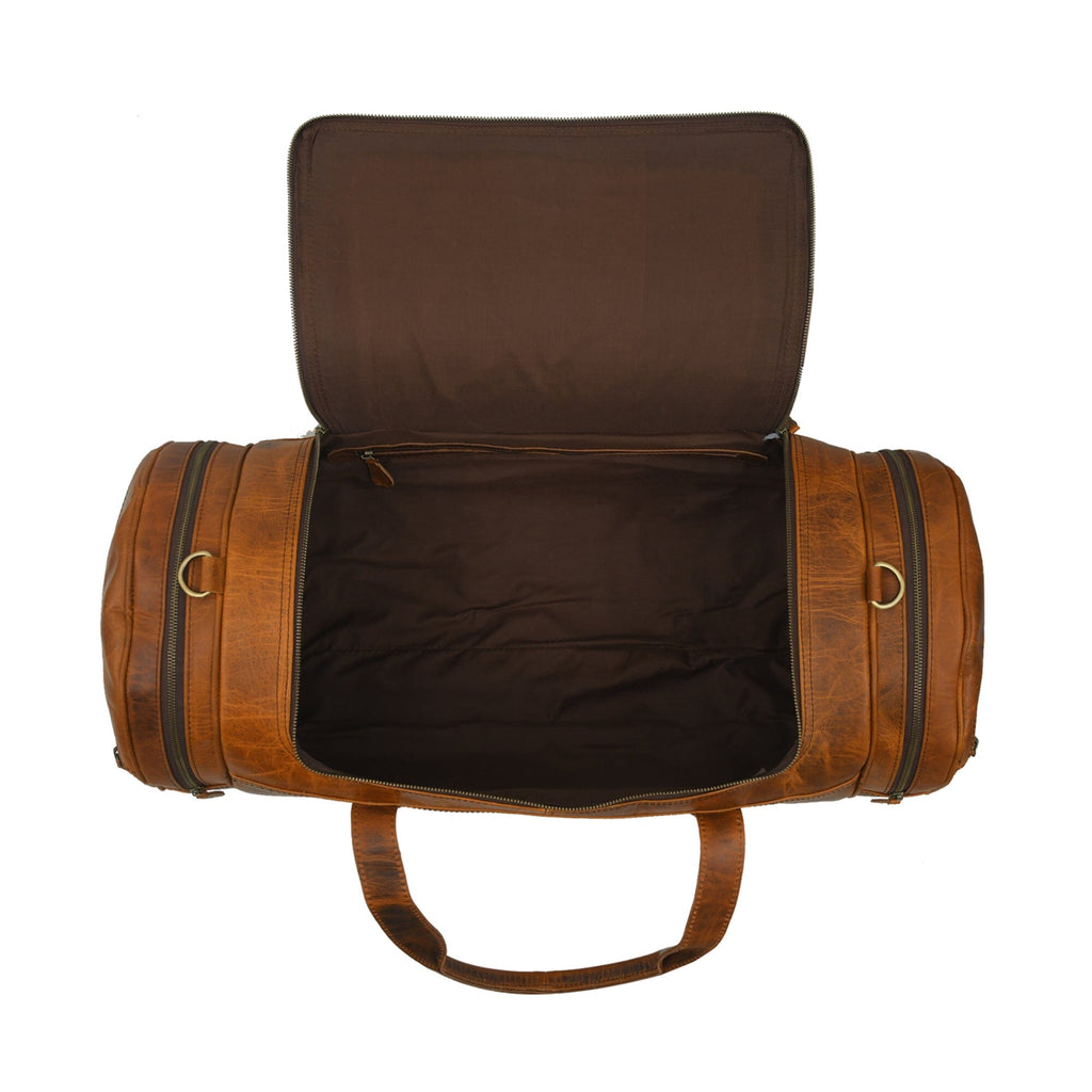 Sac de sport et de voyage en cuir, rond