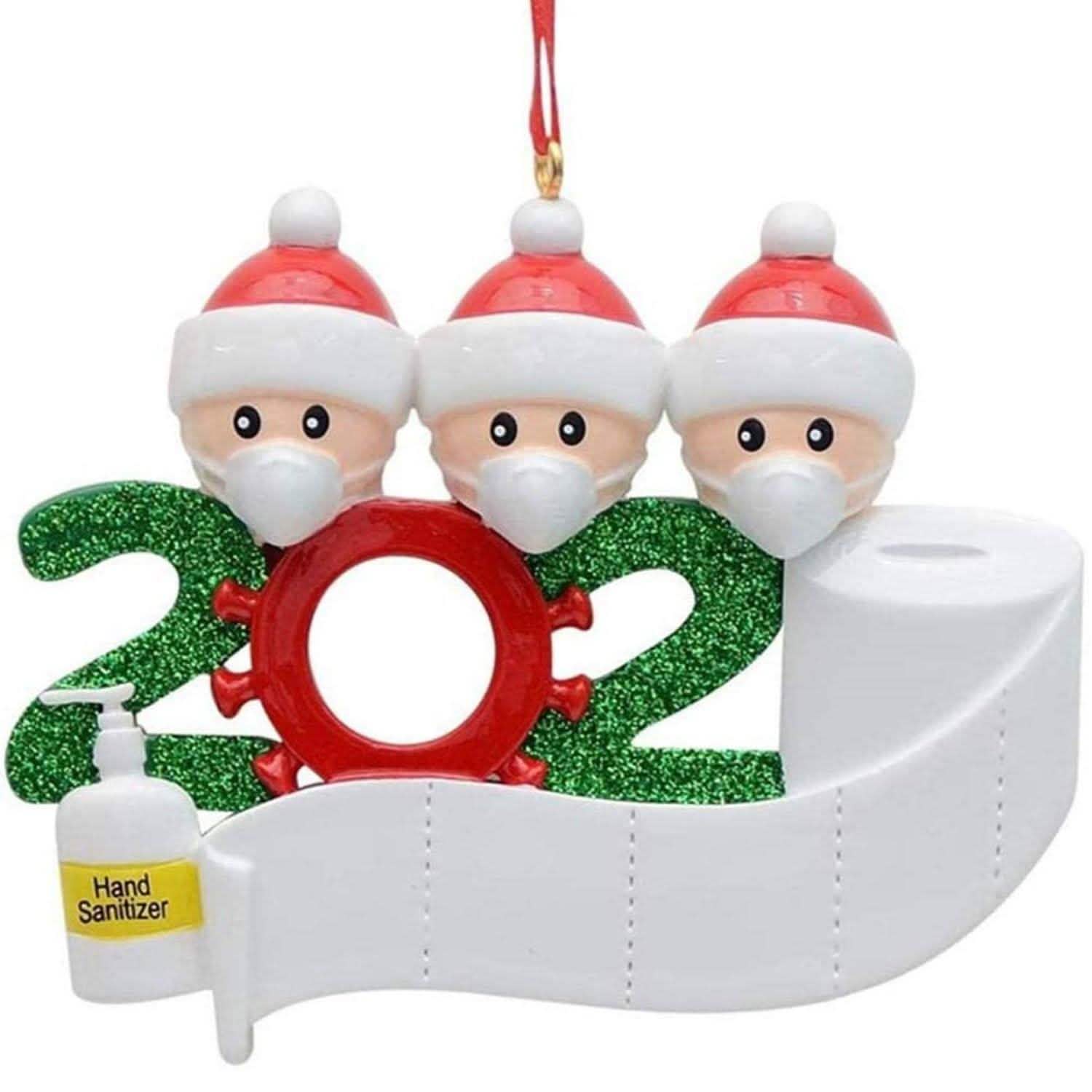 Décorations de Noël personnalisées pour la famille de la quarantaine 2020