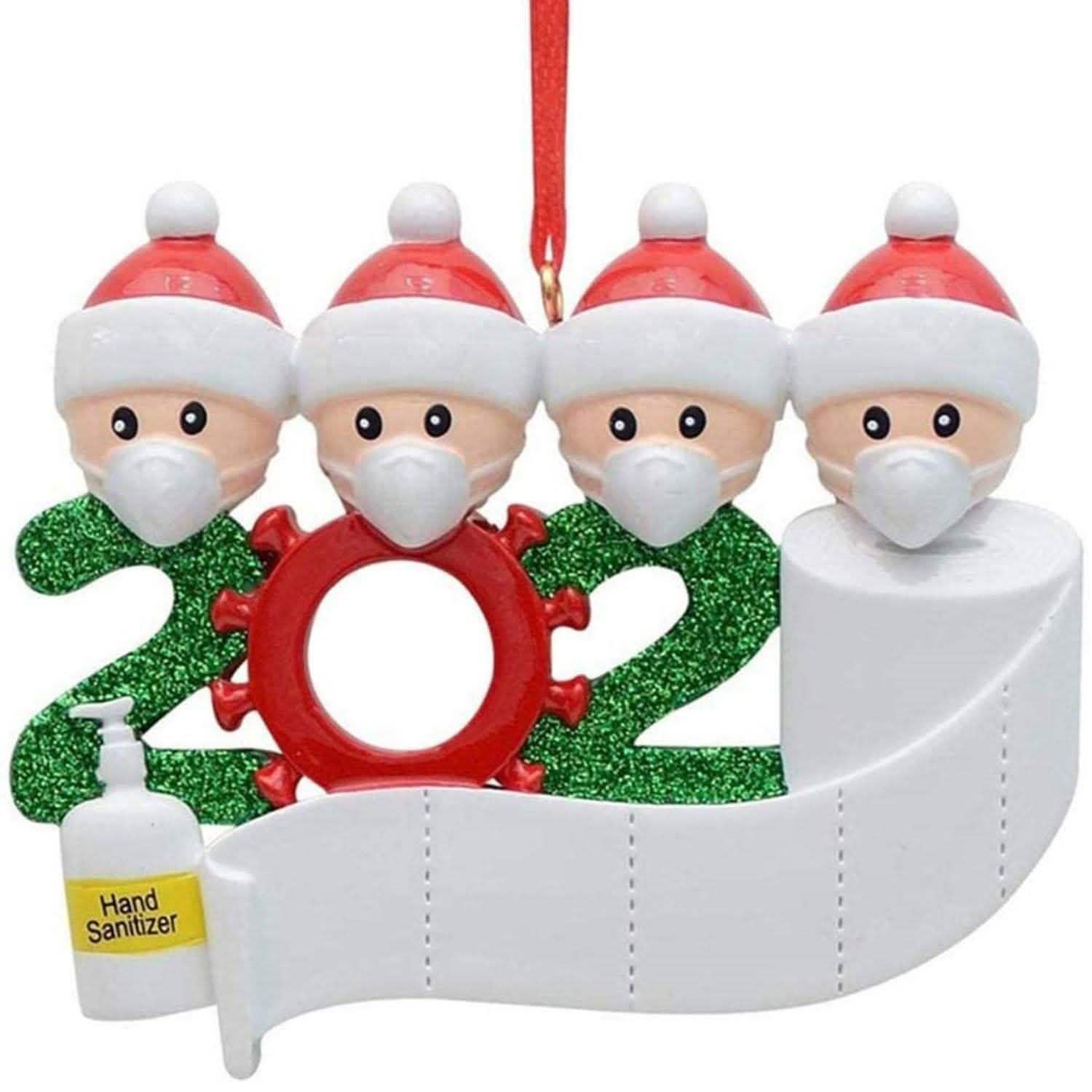Décorations de Noël personnalisées pour la famille de la quarantaine 2020