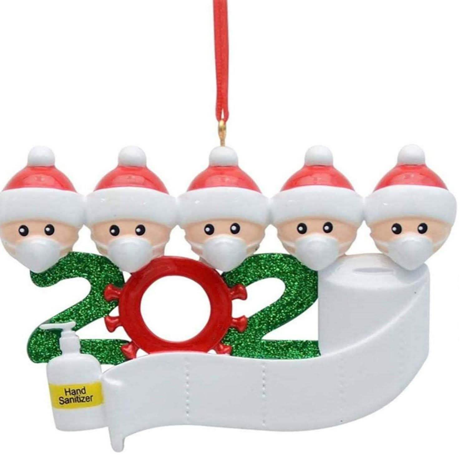 Décorations de Noël personnalisées pour la famille de la quarantaine 2020