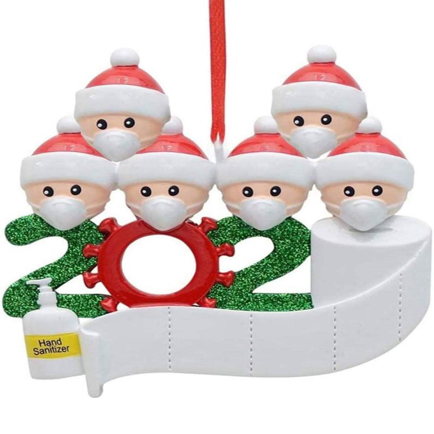 Décorations de Noël personnalisées pour la famille de la quarantaine 2020