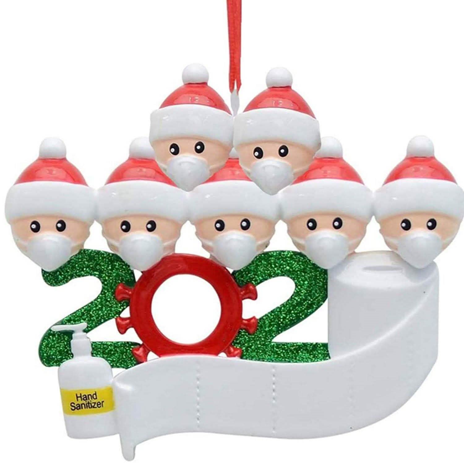 Décorations de Noël personnalisées pour la famille de la quarantaine 2020