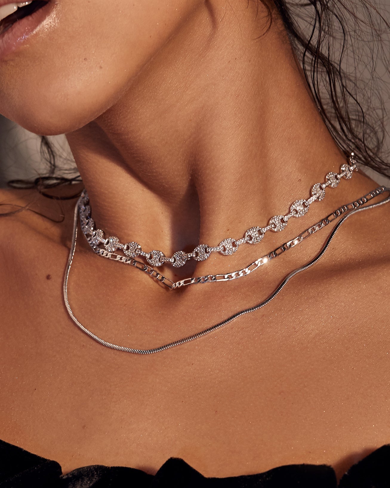 Cecilia Chain Necklace- Silver