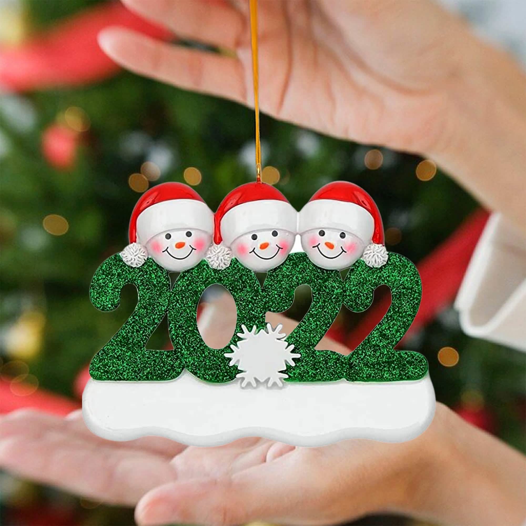 Ornement de sapin de Noël familial 2022 et décorations à suspendre, cadeaux personnalisés pour tous