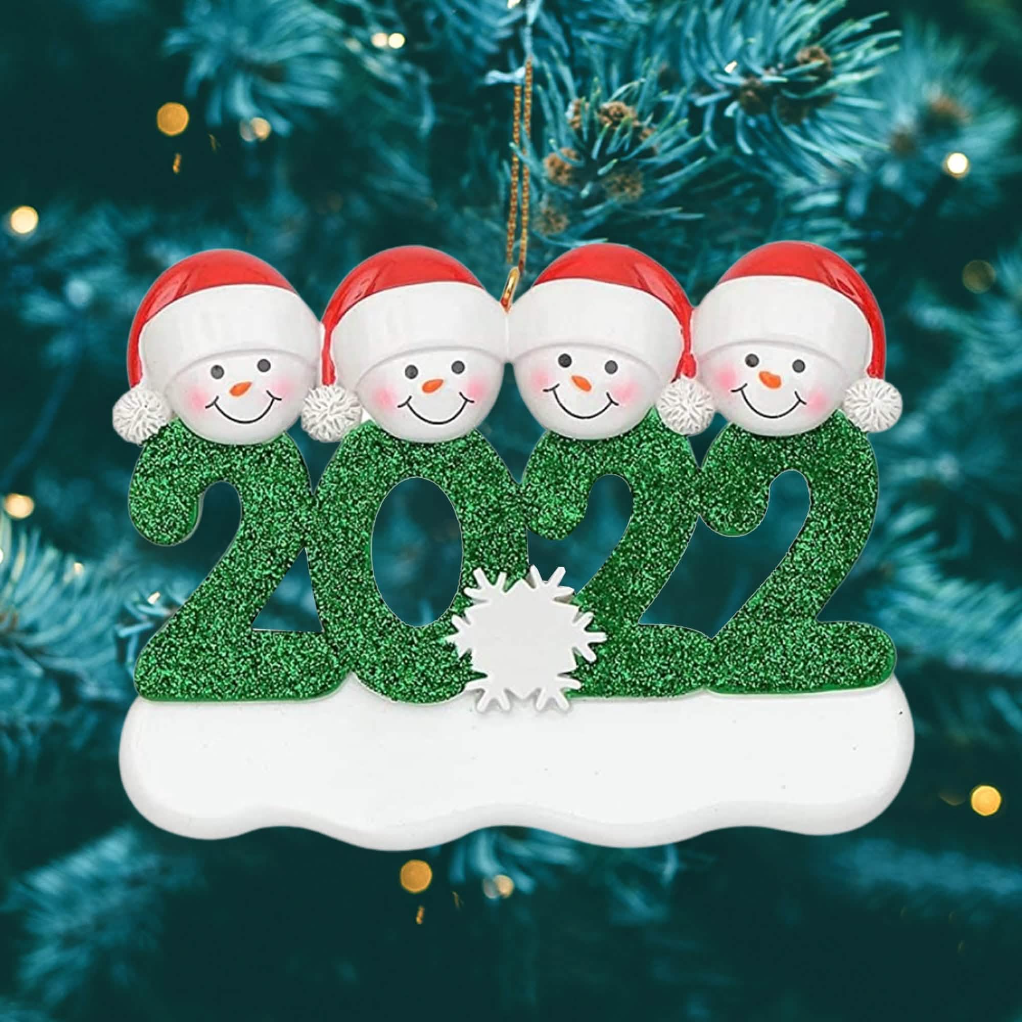 Ornement de sapin de Noël familial 2022 et décorations à suspendre, cadeaux personnalisés pour tous