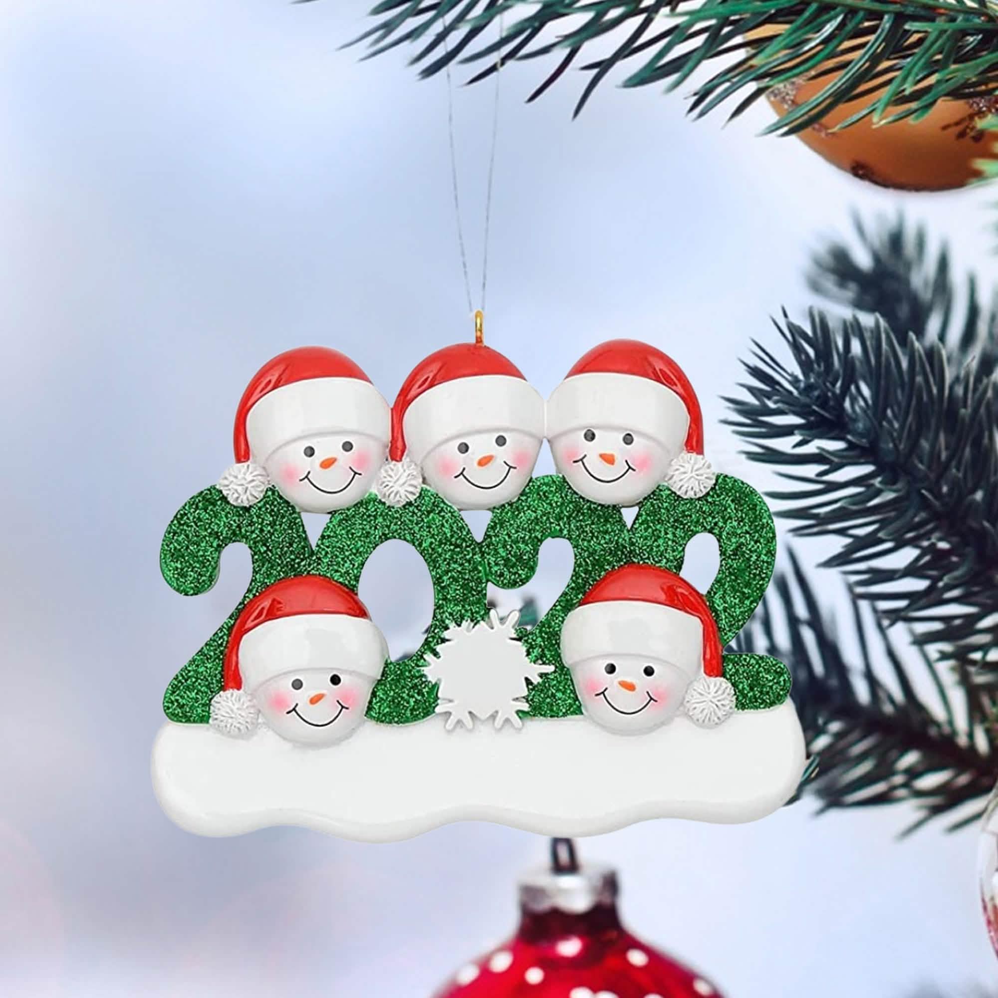 Ornement de sapin de Noël familial 2022 et décorations à suspendre, cadeaux personnalisés pour tous