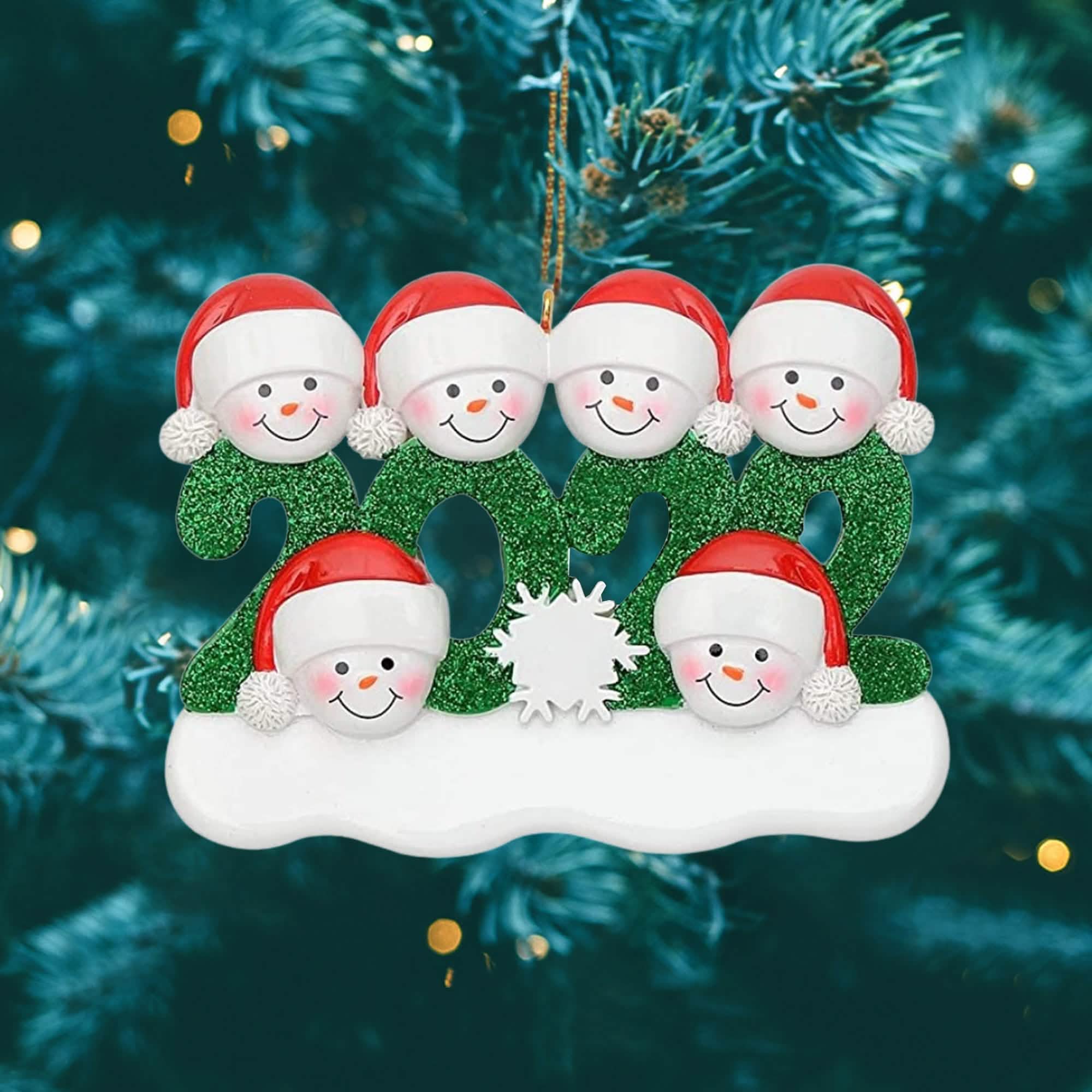Ornement de sapin de Noël familial 2022 et décorations à suspendre, cadeaux personnalisés pour tous